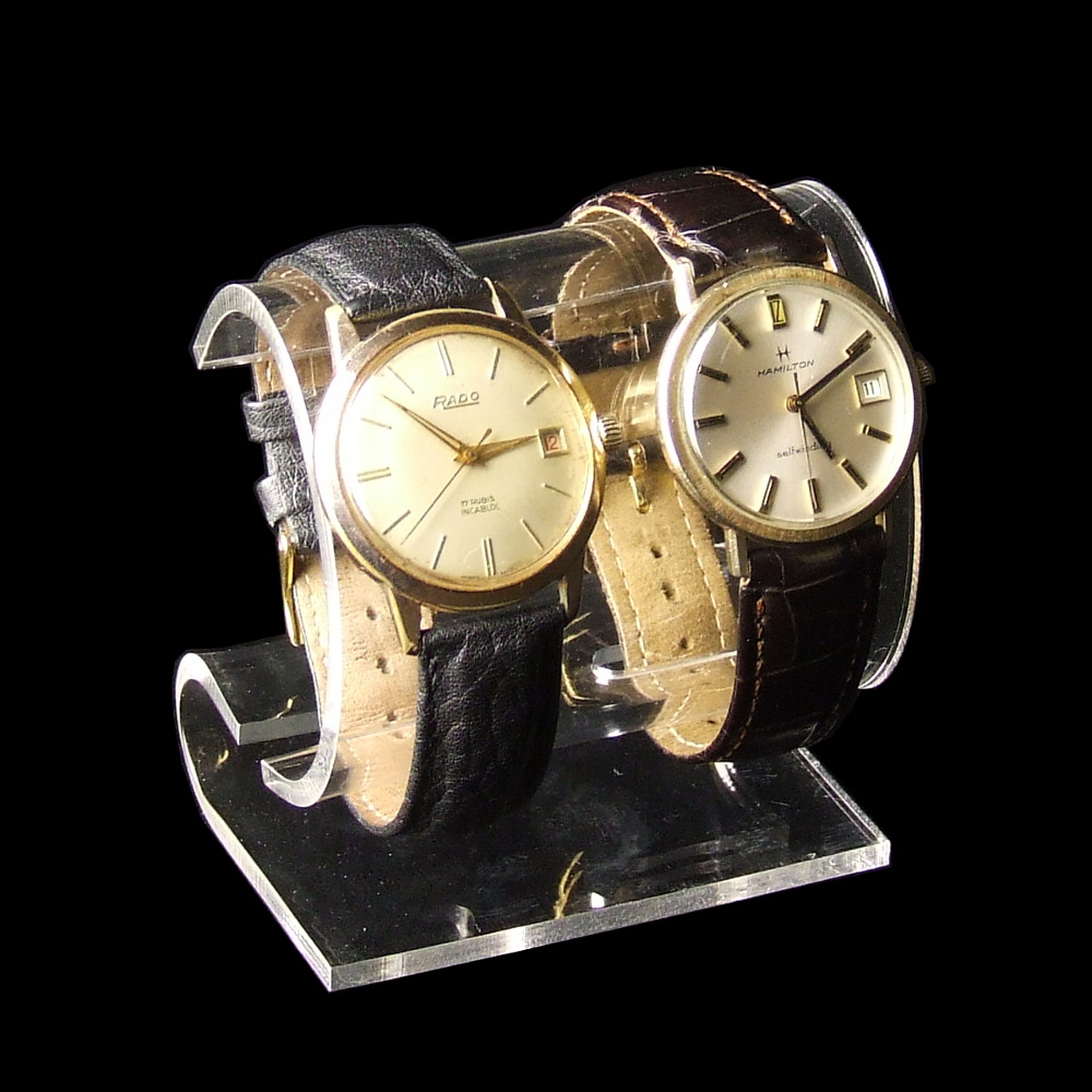 Uhrenständer Uhrenaufsteller Uhrenhalter Uhrendisplay für 2 Uhren ACRYL 1562 